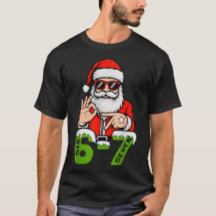 Camiseta 67 Meme Seis Siete Santa Divertida Navidad Gen Z A