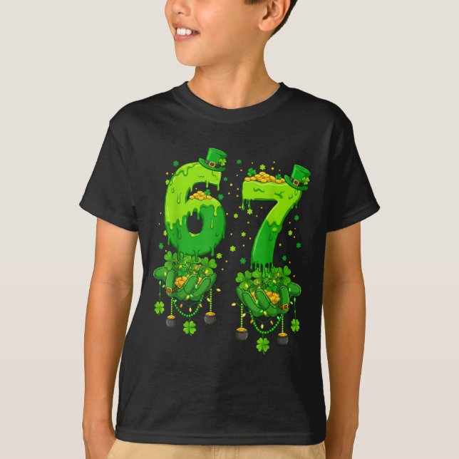 Camiseta 67 Meme Shamrocks Six Seven Shamrocks 6-7 St Patri (Anverso)