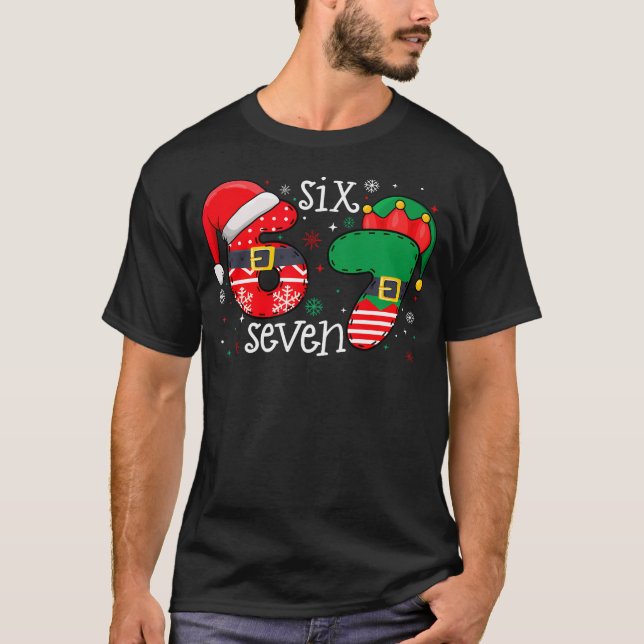 Camiseta 67 Meme Six Seven 6-7 Christmas Funny Xmas Men Wom (Anverso)