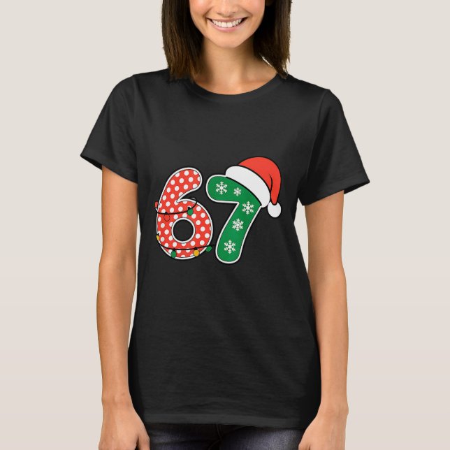 Camiseta 67 Meme Six Seven Funny Christmas 6 7 Meme Men Wom (Anverso)