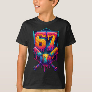 Camiseta 67 Meme Tendencia Béisbol Divertido Número 67 Juga