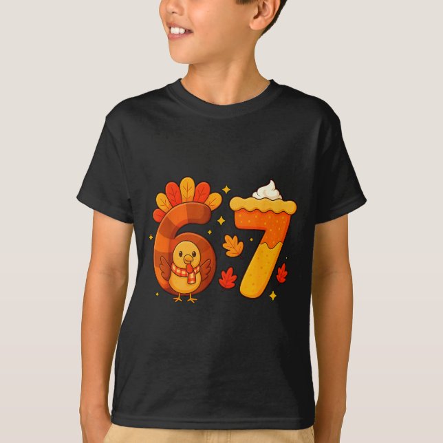 Camiseta 67 Meme Thanksgiving Turkey Day Funny Holiday Six  (Anverso)