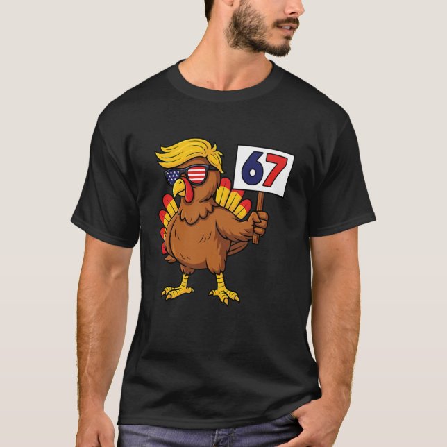 Camiseta 67 Meme Thanksgiving Turkey Day Six Seven Funny Tr (Anverso)
