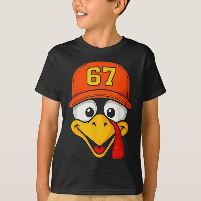 Camiseta 67 Meme Turkey Face Six Seven Thanksgiving 6 7 Men (Anverso)