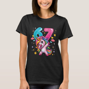 Camiseta 67 Meme Unicornio Para Niñas Seis Siete Meme Brain