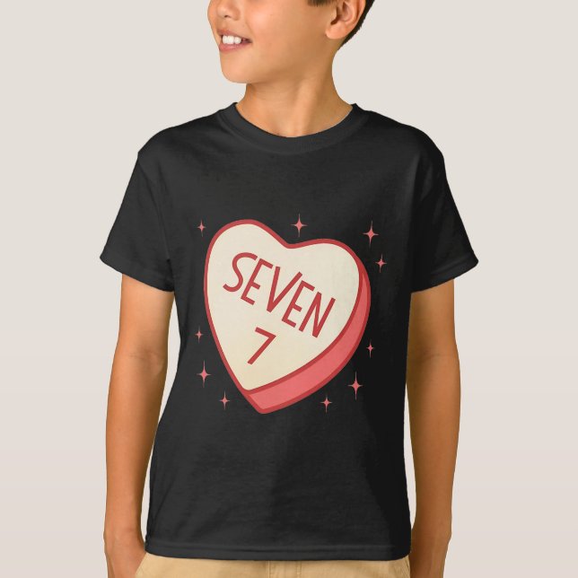 Camiseta 67 Meme Valentines Day Candy Heart Six Seven Match (Anverso)