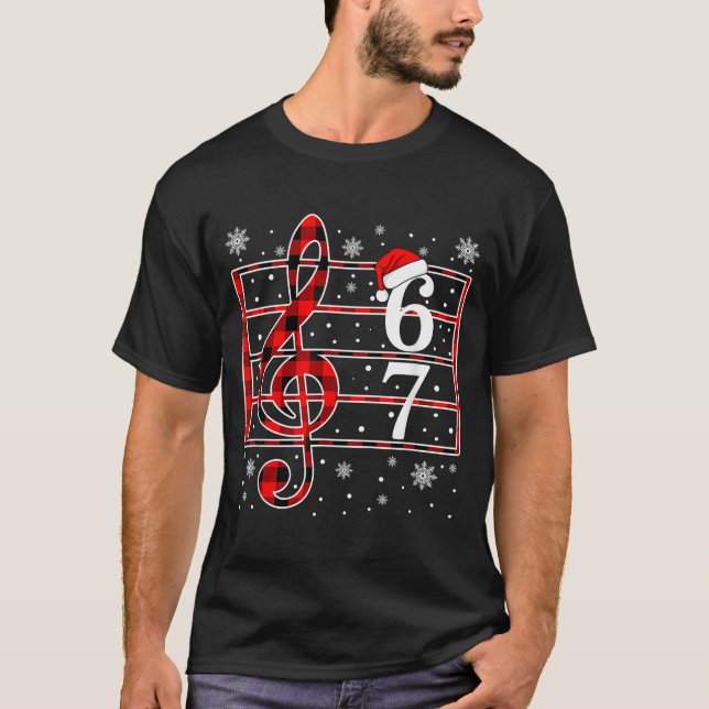 Camiseta 67 Music Meme Slang Musician Santa Music Teacher C (Anverso)