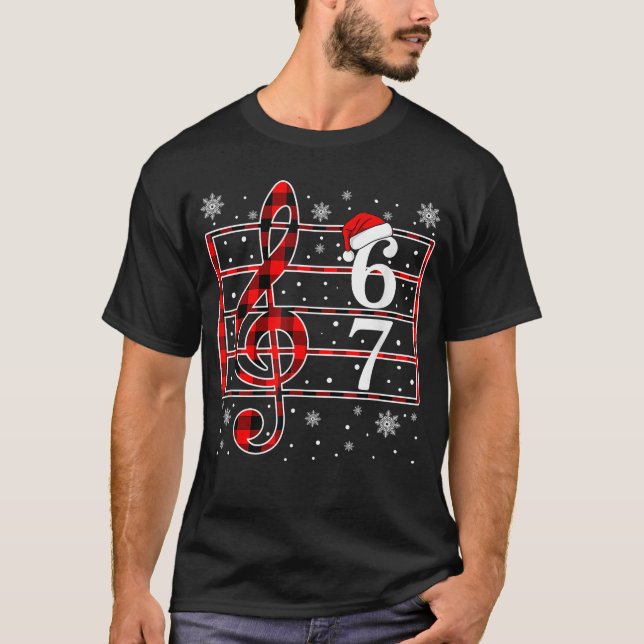 Camiseta 67 Music Meme Slang Musician Santa Musiceacher Chr (Anverso)