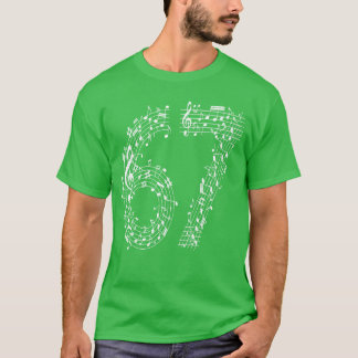 Camiseta 67 Música Meme Si Seven Musiceacher Músico chica v