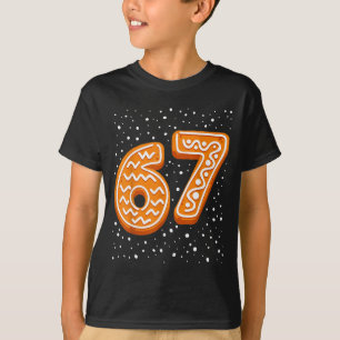 Camiseta 67 Navidad Nieve 6 7 Pan de Jengibre Seis Siete Na