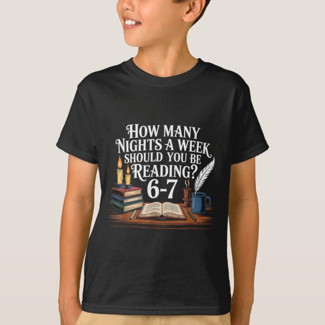 Camiseta 67 Nights Reading Meme For Bibliophiles Englieache (Anverso)