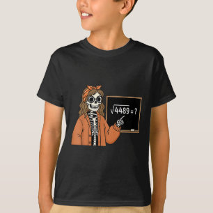 Camiseta 67 Profesor De Matemáticas Esqueleto Halloween Roo