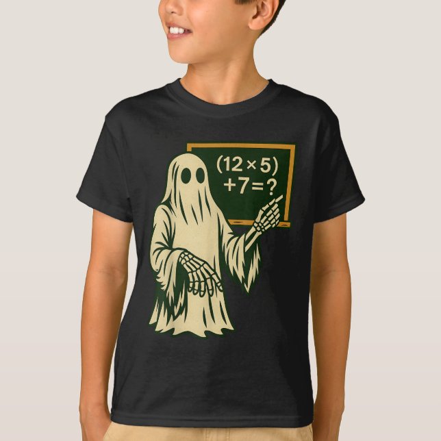 Camiseta 67 Profesor Fantasma de Halloween Seis Siete Meme  (Anverso)