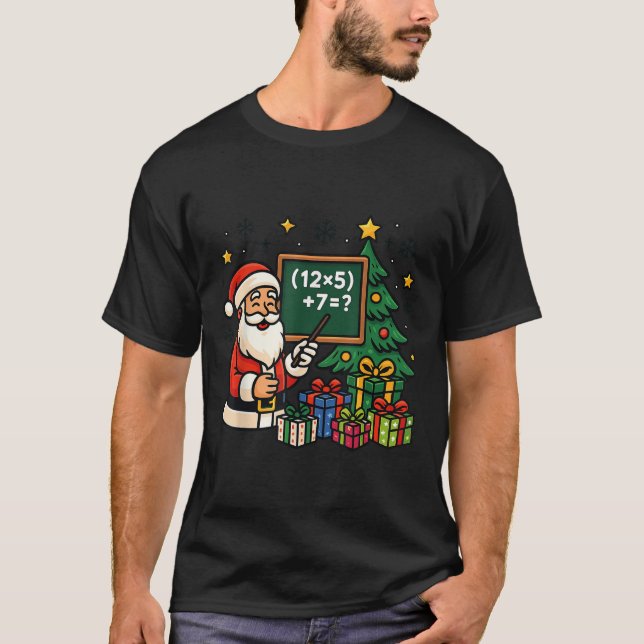 Camiseta 67 Profesor Santa Navidad Seis Siete Meme Brainrot (Anverso)