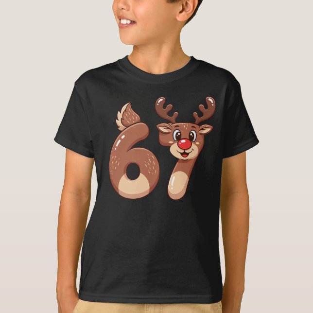 Camiseta 67 Reno de Navidad Meme   (Anverso)