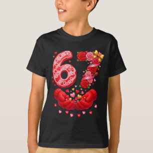 Camiseta 67 San Valentín 6 7 Meme Pijamas Fiesta Gen Alpha 