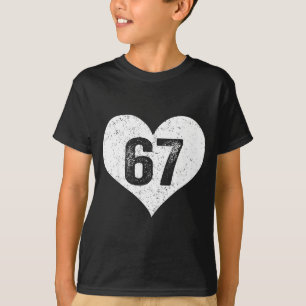 Camiseta 67 San Valentín Divertido Seis Siete 6 7 Meme Gen
