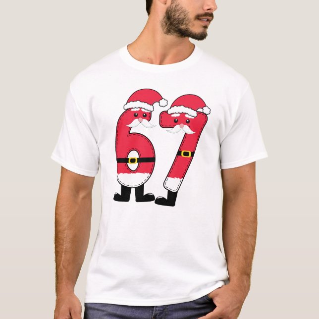 Camiseta 67 Santa Christmas Family Matching Tshirt (Anverso)
