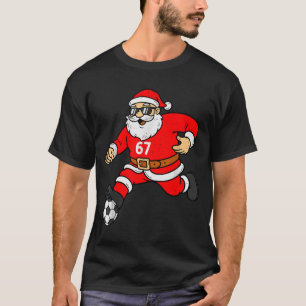 Camiseta 67 Santa Fútbol Seis Siete Meme Navidad Deporte Ho