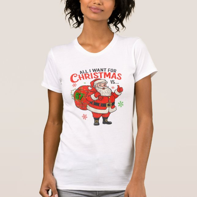 Camiseta 67 Santa Meme Seis Siete Navidad (Anverso)