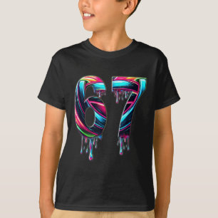 Camiseta 67 Seis Siete 6 7 Diseño de Meme Divertido 6 7