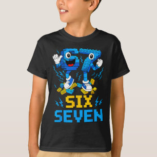 Camiseta 67 Seis Siete 6-7 Divertido Meme Cerebro Podrido A