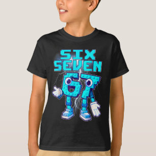 Camiseta 67 Seis Siete 6-7 Divertido Meme Italiano Brainrot