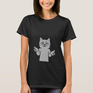 Camiseta 67 Seis Siete 6-7 Gato Gris - Divertido Cerebro de