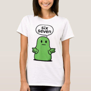 Camiseta 67 Seis Siete 6-7 Slime de Blob Verde Divertido pa