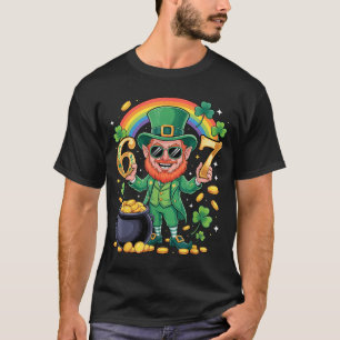 Camiseta 67 Seis Siete Divertido 6 7 Meme Día de San Patric
