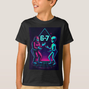 Camiseta 67 Seis Siete Meme Divertido Bigfoot Alien Sasquat