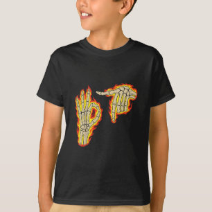 Camiseta 67 Seis Siete Meme Esqueleto Fuego Roca Vintage Fi
