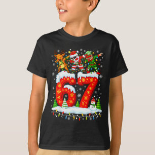 Camiseta 67 Seis Siete Meme Gen Alpha Navidad Santa Elfo Re