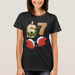 Camiseta 67 Seis Siete Meme Navidad Vela Pan de Jengibre Ge