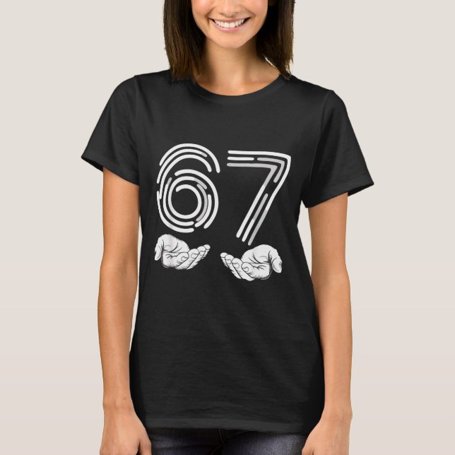 Camiseta 67 Shirt, Funny Shirts 67 Kid Meme Six Seven Graph (Anverso)