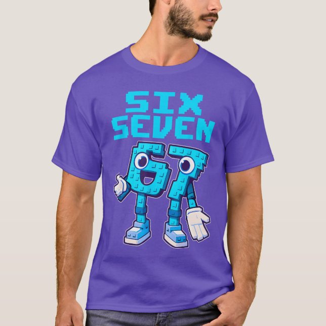 Camiseta 67 Six Seven 67 Funny Italian Brainrot Kids Gaming (Anverso)