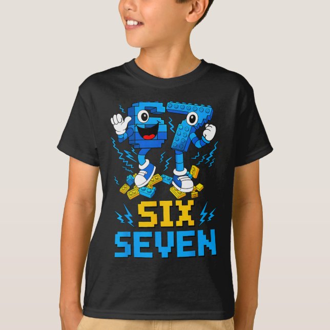 Camiseta 67 Six Seven 6-7 Funny Brainrot Meme Teens Gen Alp (Anverso)