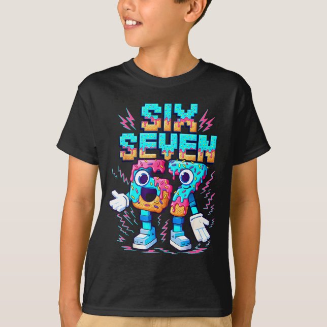Camiseta 67 Six Seven 6-7 - Funny Italian Brainrot Ice Crea (Anverso)