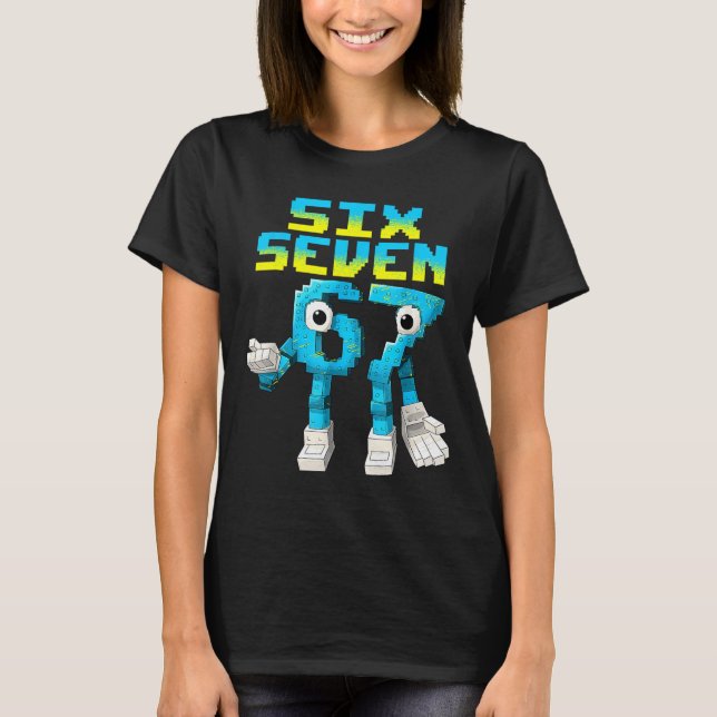 Camiseta 67 Six Seven 6-7 - Funny Italian Brainrot Kids Gam (Anverso)
