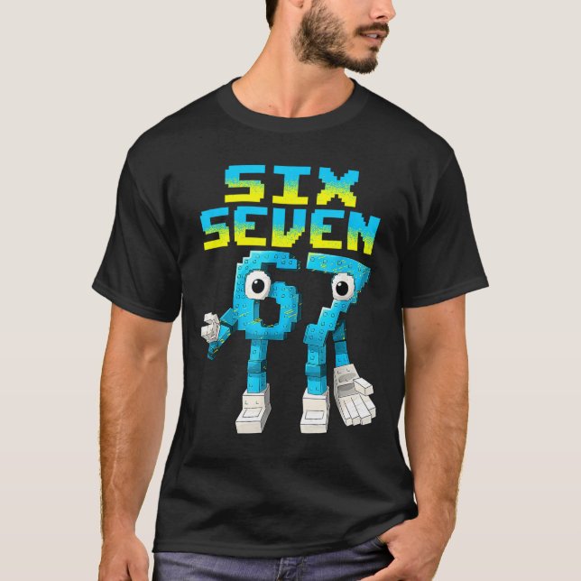 Camiseta 67 Six Seven 6-7 - Funny Italian Brainrot Kids Gam (Anverso)