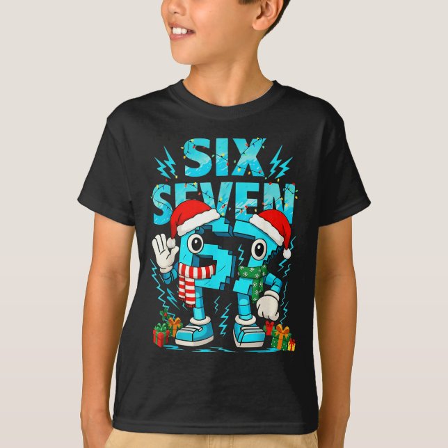 Camiseta 67 Six Seven 6-7 - Funny Italian Brainrot Kids Gam (Anverso)