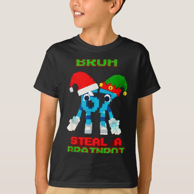 Camiseta 67 Six Seven 6-7 - Funny Steal Brainrot Kids Chris (Anverso)