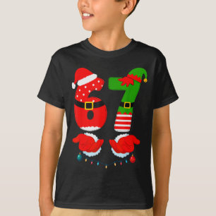 Camiseta 67 Six Seven 6 7 Meme Alfombra de Navidad para Par