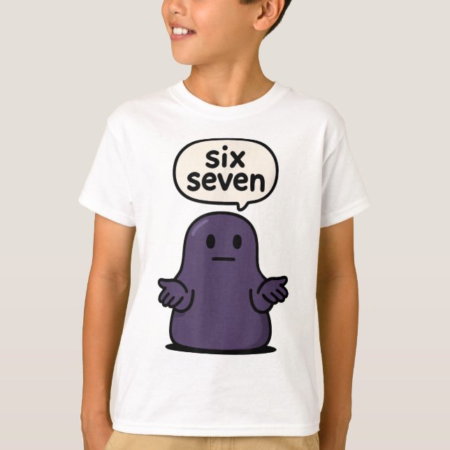 Camiseta 67 Six Seven 6-7 Midnight Blob Slime - Kid Brainro (Anverso)