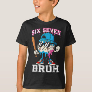 Camiseta 67 Six Seven Béisbol Helado Goteo Número 67 Placa