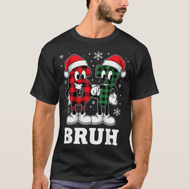 Camiseta 67 Six Seven Christmas Bruh Funny Italian Brainrot (Anverso)