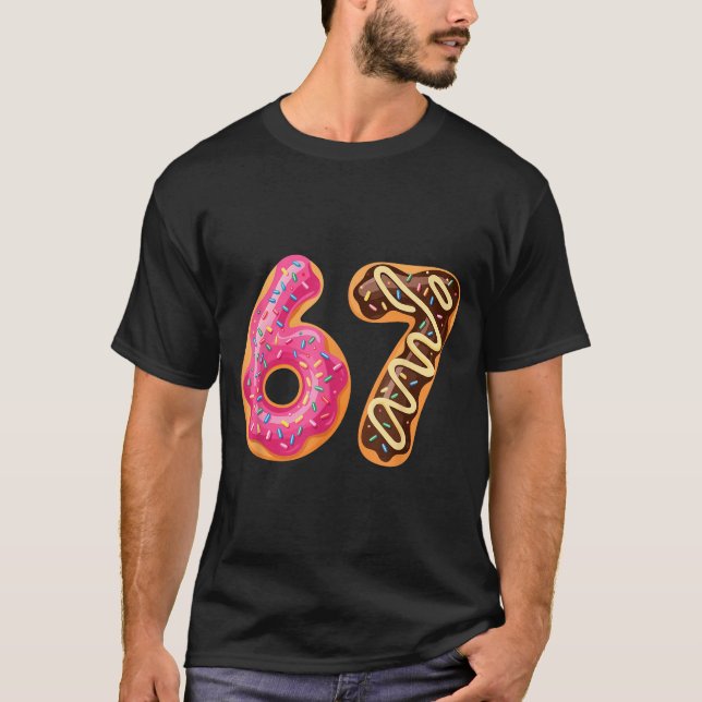 Camiseta 67 Six Seven Donut Meme Funny Sweet Sprinkles  (Anverso)