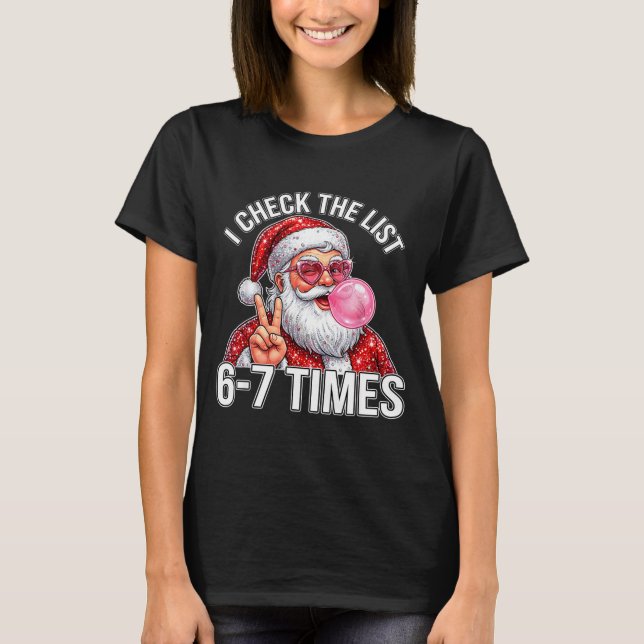 Camiseta 67 Six Seven Funny Christmas 6 7 Santa Meme Men Wo (Anverso)