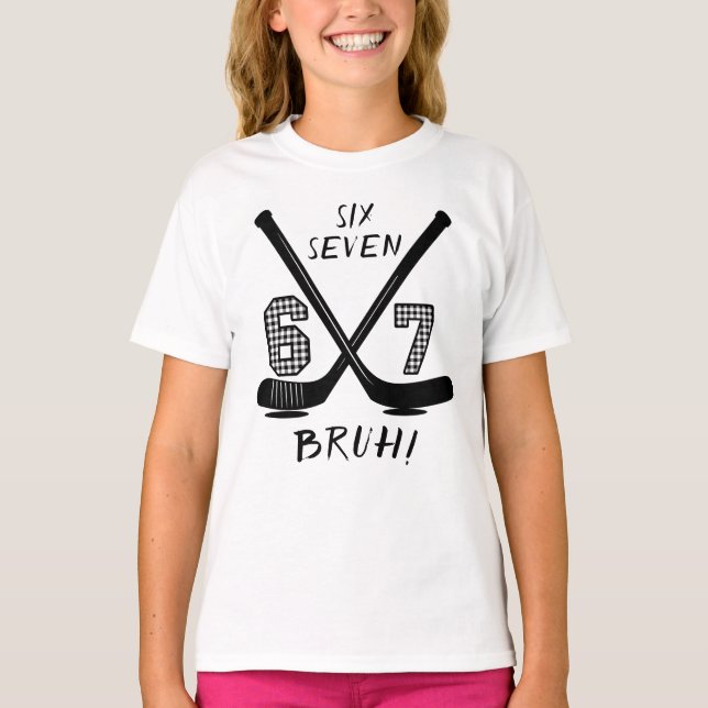 Camiseta 67 Six Seven Funny Meme Brain Rot Meme (Anverso)