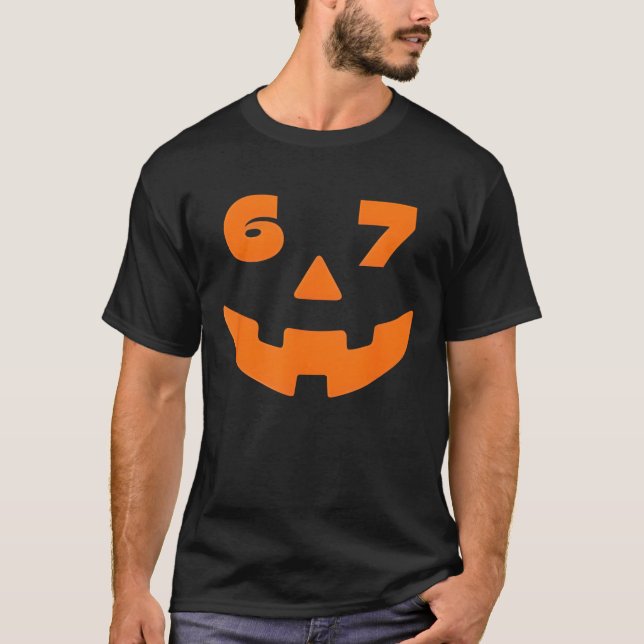 Camiseta 67 Six Seven Halloween Costume for Students Teache (Anverso)